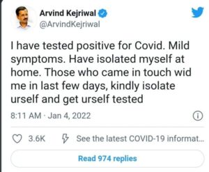 Kejriwal Covid Positive