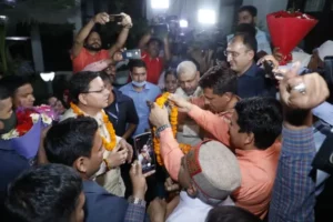 CM Dhami In Delhi