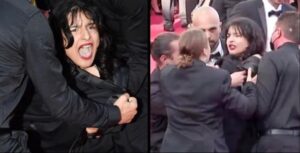 Topless Woman Ukraine Protest Cannes 2022