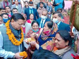 CM Dhami Tehri Visit