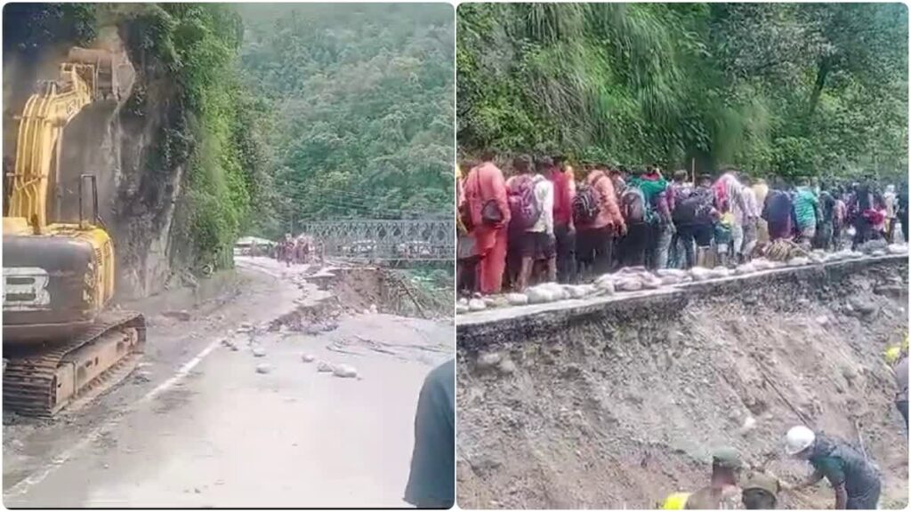 Kedarnath Road Route सोनप्रयाग में बाधित सड़क मार्ग को खोलने के लिए जुटी टीम, लिनचोली तक मार्ग आवाजाही के लिए सुचारू