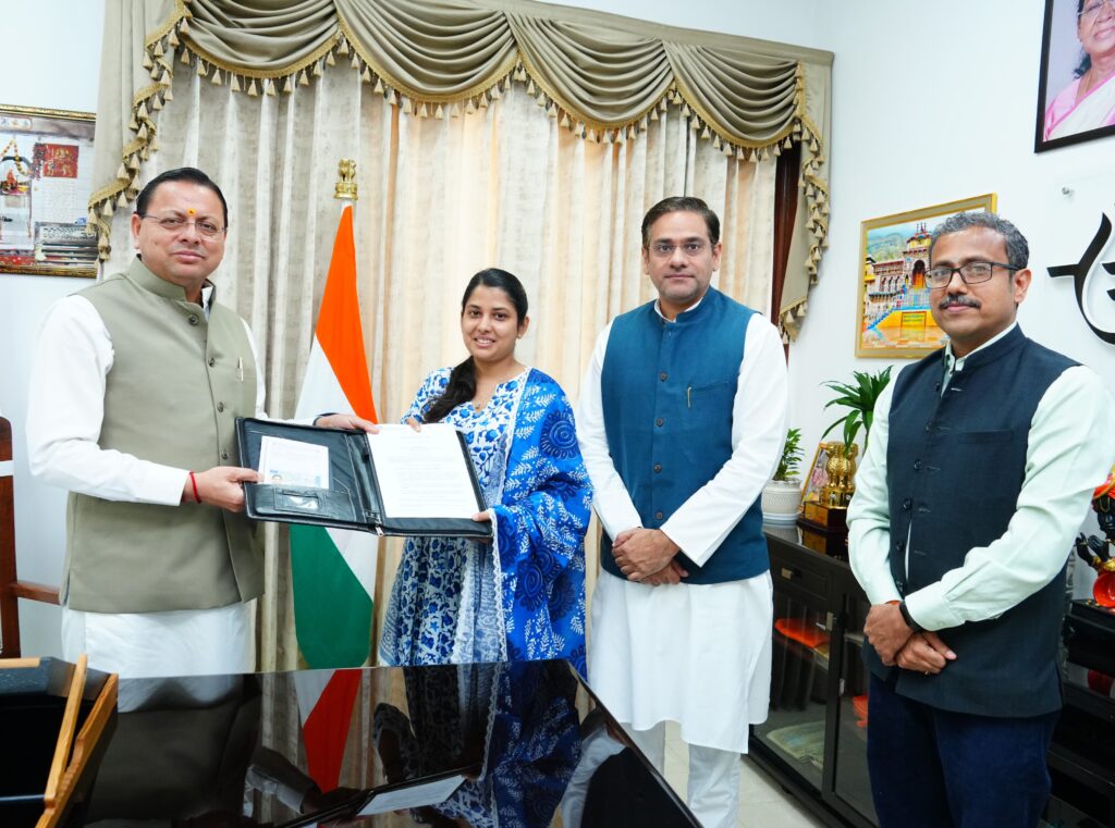 Cm Dhami Meet Sushri Rana:सीएम धामी ने सुश्री सपना राणा से की मुलाकात, जर्मनी में सलेक्ट होने पर दी बधाई