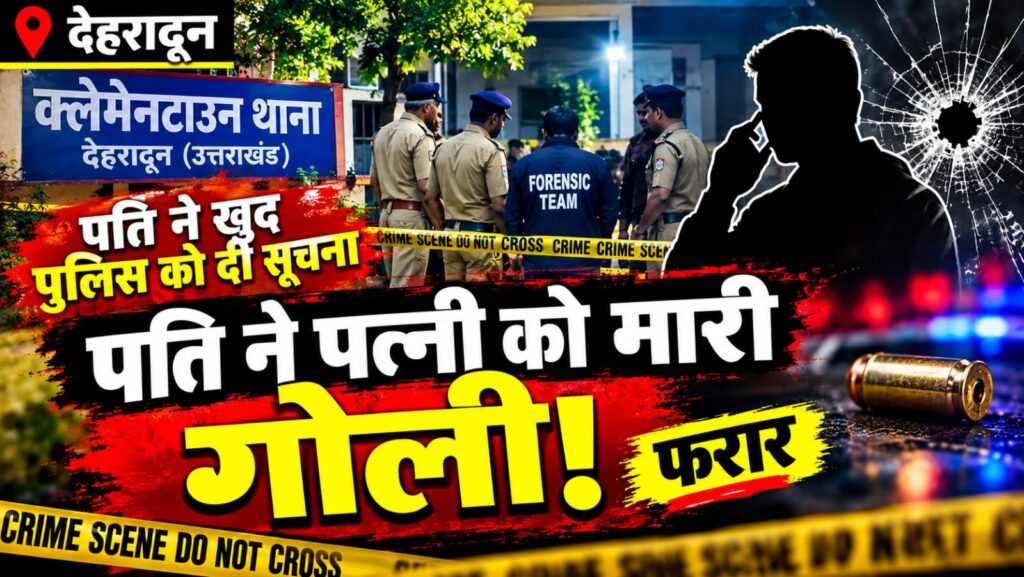 Dehradun Murder Case:देहरादून में पति ने पत्नी को गोली मारकर उतारा मौत के घाट, खुद पुलिस को दी सूचना